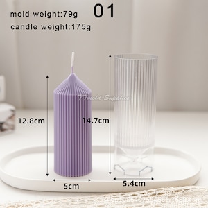 Geometrisk plastform med fintandad spetsig ljusform, tandad akrylform för ljus, cylindrisk bröllopsljusform 01 mo;d