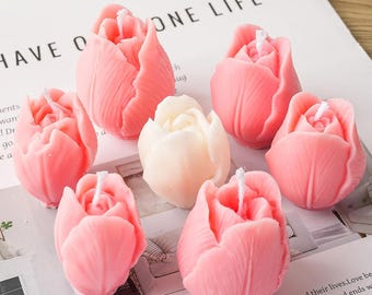 Tulip Candle Silicone Mold: DIY Aromatherapy Plaster Chocolate Baking Tool