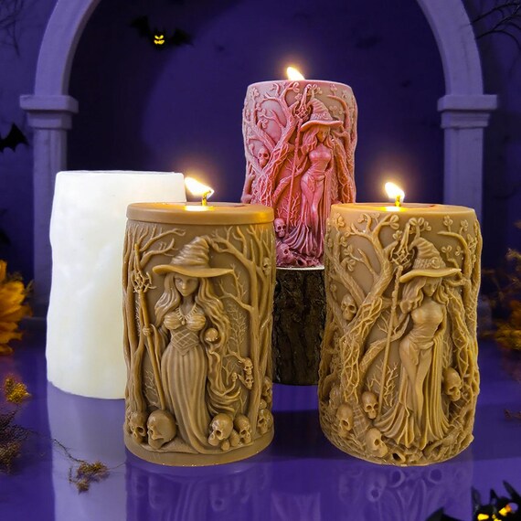 Stampi In Silicone Per Candele Halloween – Set Per Candele Fai Da Te, Silicone Alimentare Resistente Al Calore (fino A 230°C), Riutilizzabile - 3