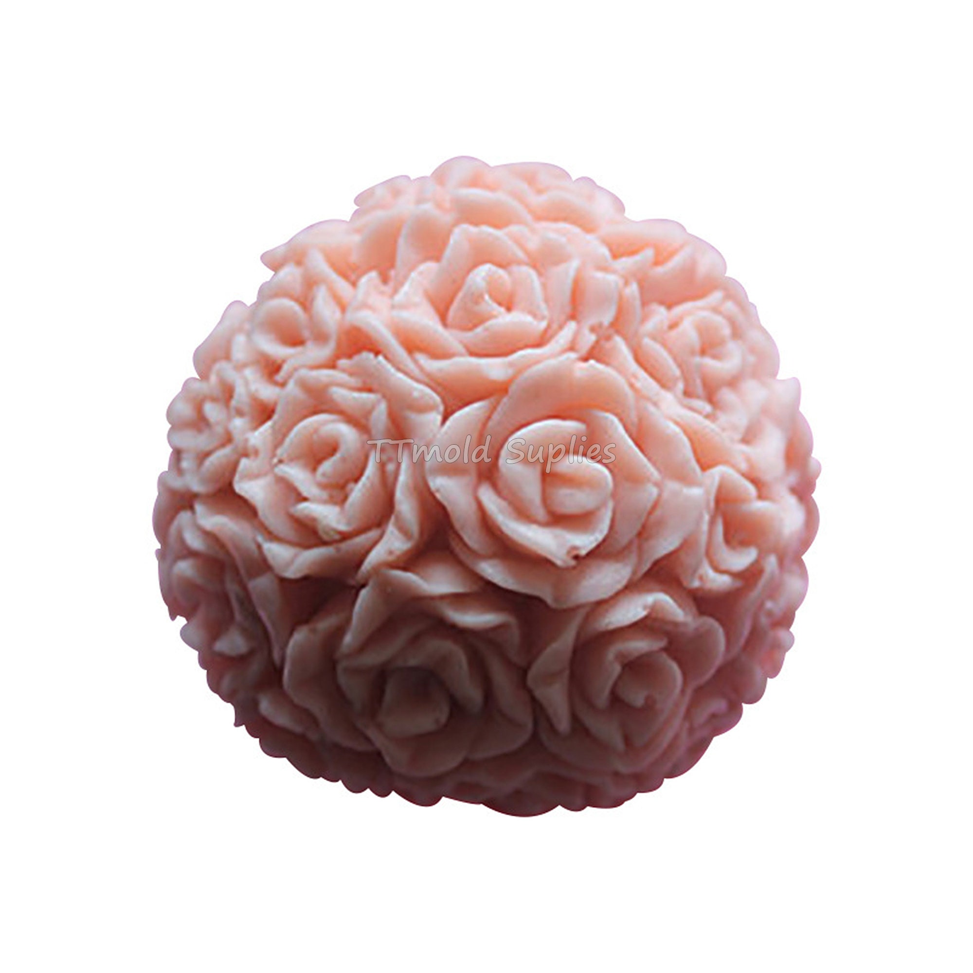 Rose Flower Ball Candle Silicone Mold Rose Ball Handmade Soap Etsy