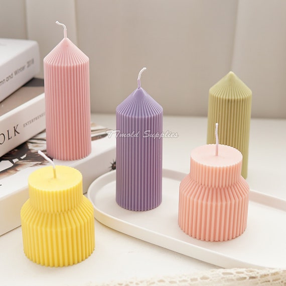 Geometric Fine-toothed-pointed Candle Plastic Mold, Serrated Candle Acrylic Mold, Cylindrical Wedding Candle Mold