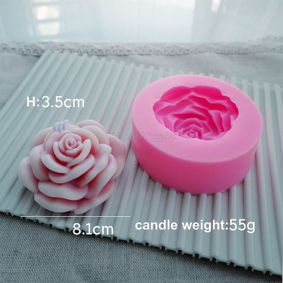 Rose Flower Candle Silicone Mold, Flower Chocolate Cake Mold, Rose