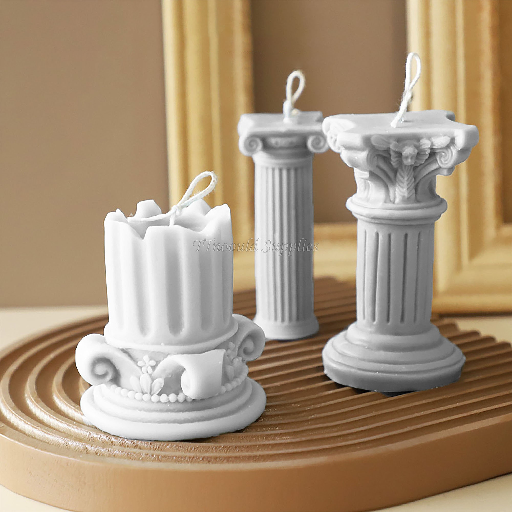 Diy Wave Pillar Candle Molds Twirl Twist Column Scented Candle