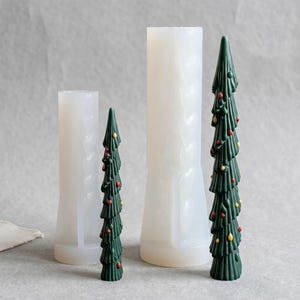3D Hög Smal Julgransljusform, Lång Konisk Silikonvaxform för Tall
