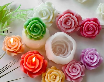 3D Rose Candle Silicone Mold: Valentine's Day Flower Plaster Resin Ornaments Mould