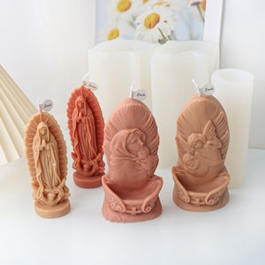 Our Lady of Angels Silicone Mold: DIY Candle, Plaster, Resin Statue