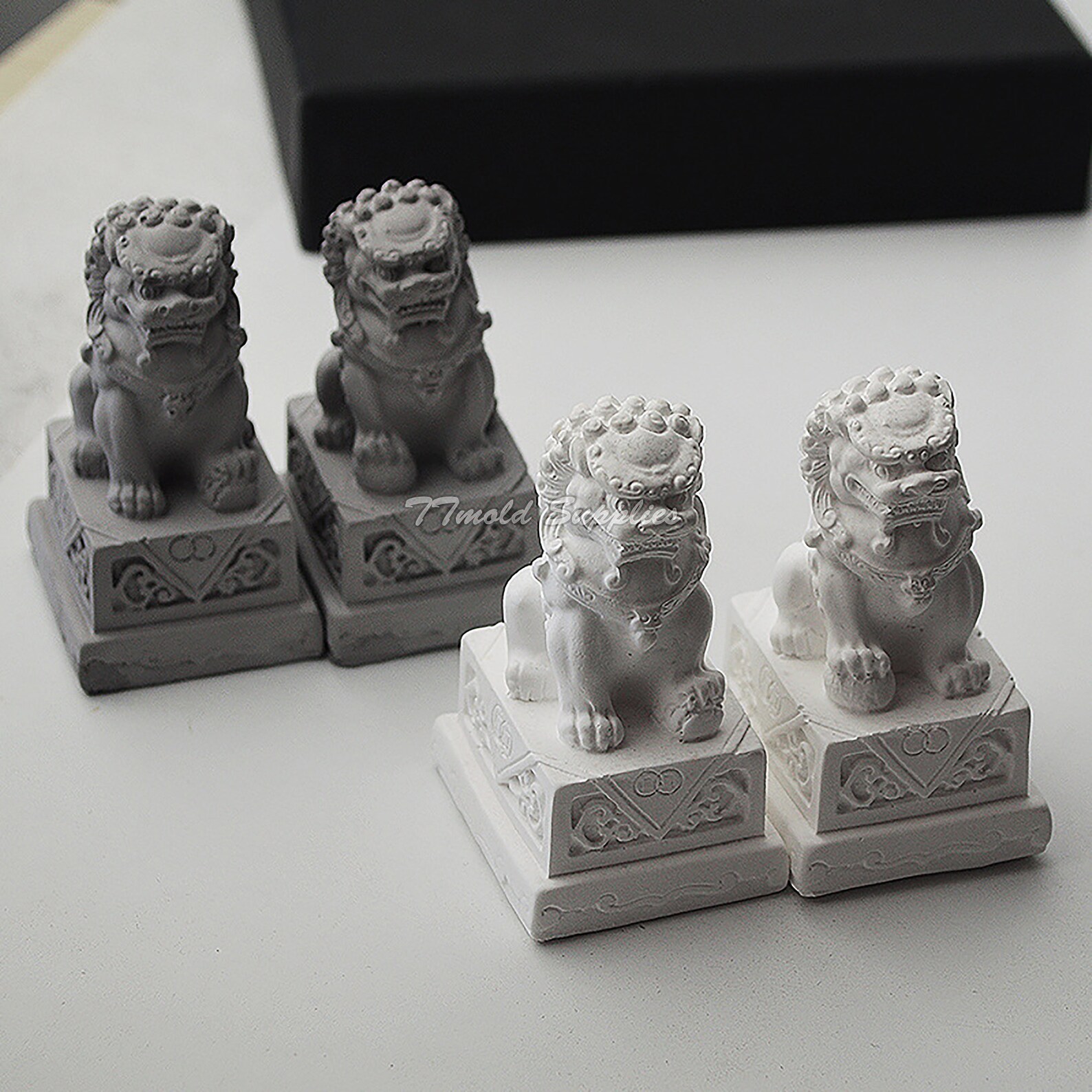 Stone Lion Cement Silicone Mold Lucky Decoration Concrete Etsy