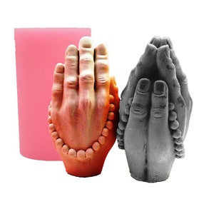 Praying Hands Buddha Hands Aromatherapy Plaster Cement Mold, Folded Hands Prayer Gesture Candle Silicone Mold