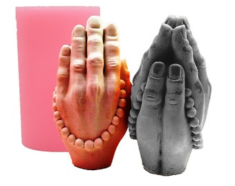 Praying Hands Buddha Hands Aromatherapy Plaster Cement Mold, Folded Hands Prayer Gesture Candle Silicone Mold
