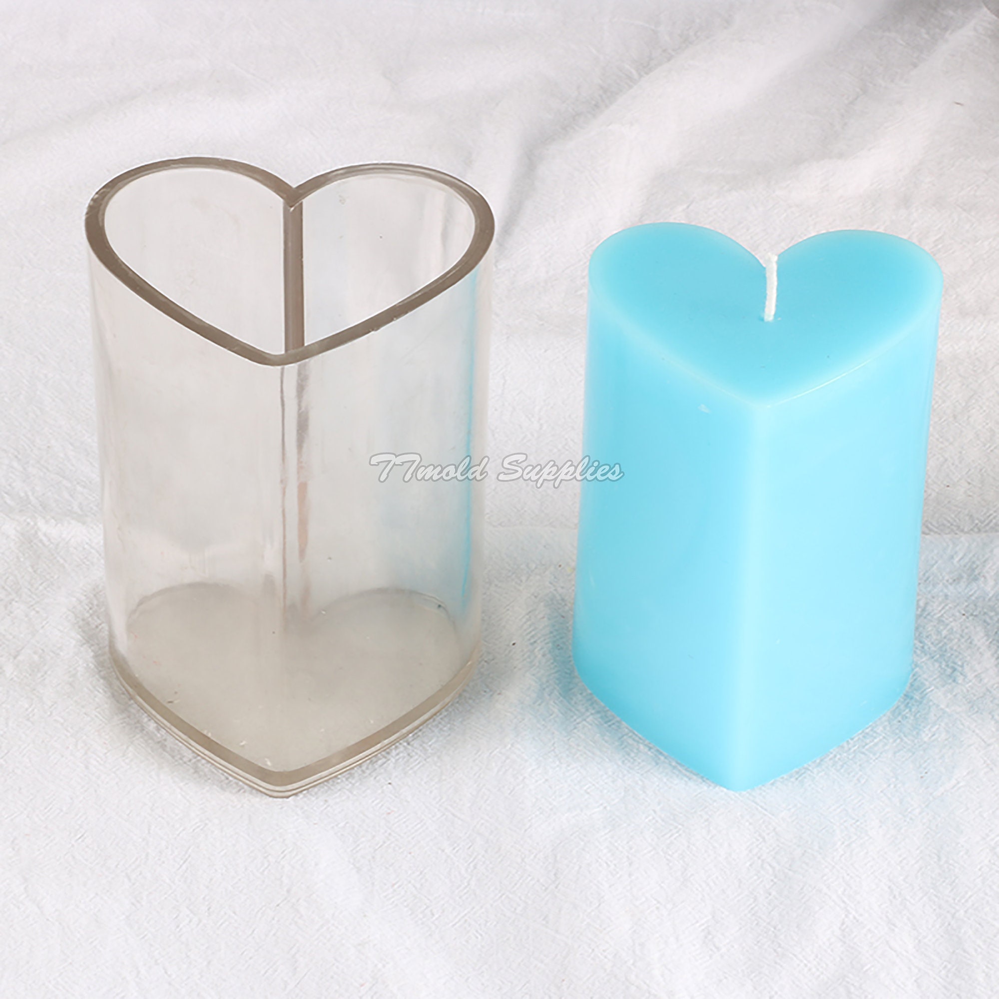 3D Heart Shaped Candle Mold Geometric Love Plastic Mold Etsy