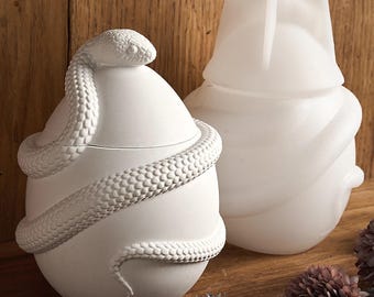 Snake Egg Candle Jar Resin Mold: DIY Easter Egg Gypsum Cement Mould