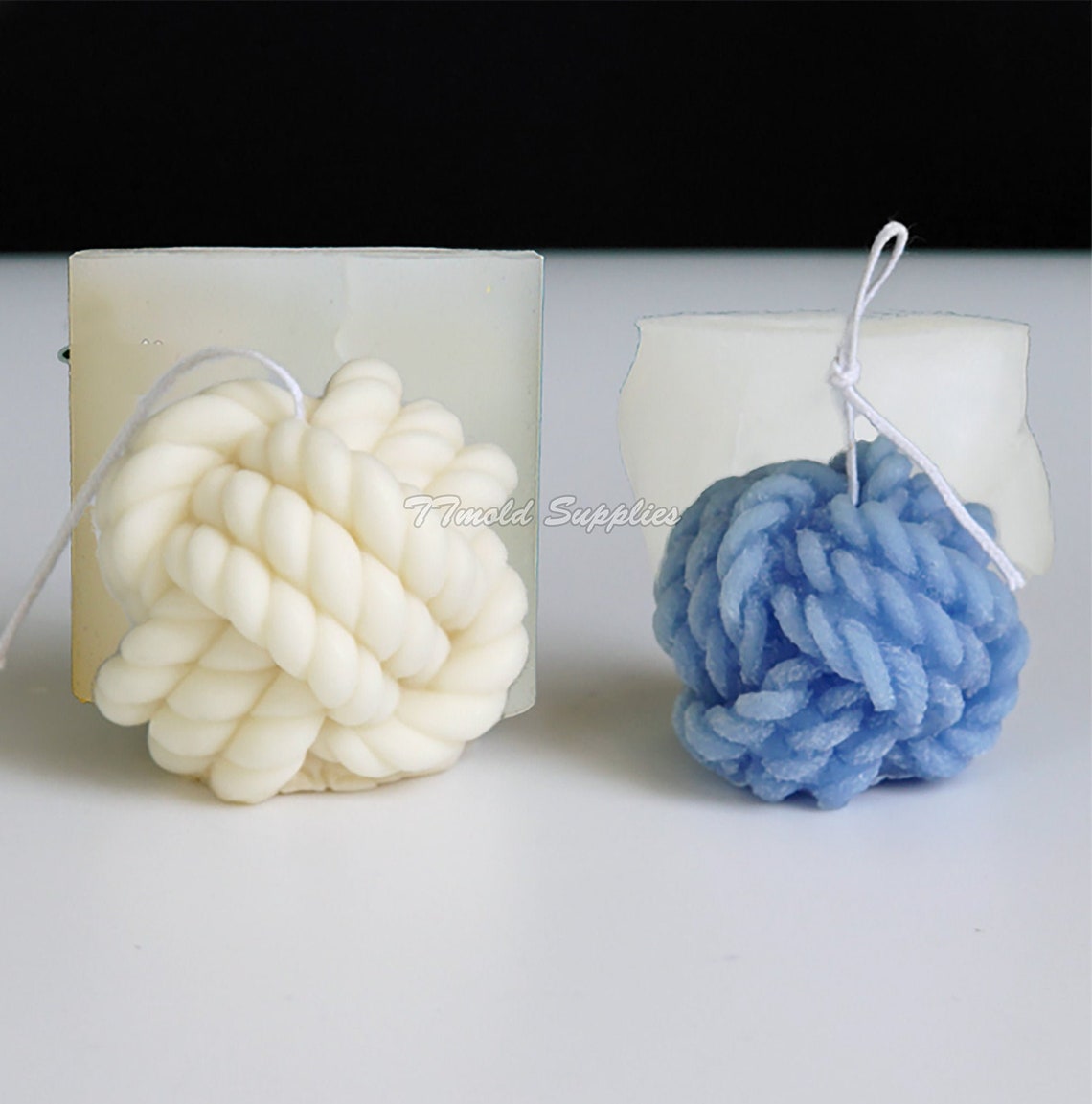 Yarn Ball Candle Silicone Mold Knot Candle Mold Thread Ball Etsy