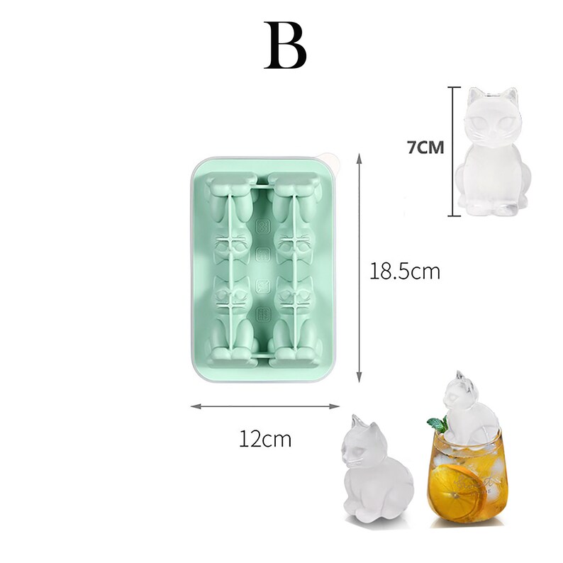 Labrador Bulldog Shape Ice Cube Mold: Puppy Animal Kitten Ice Maker ...