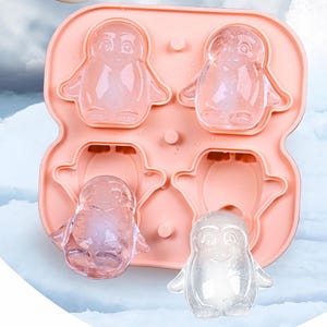 Penguin Drink Milk Tea Ice Compartment Ice Cube Silicone Mold Whiskey Ice Box Animal Ice Compartment Mold