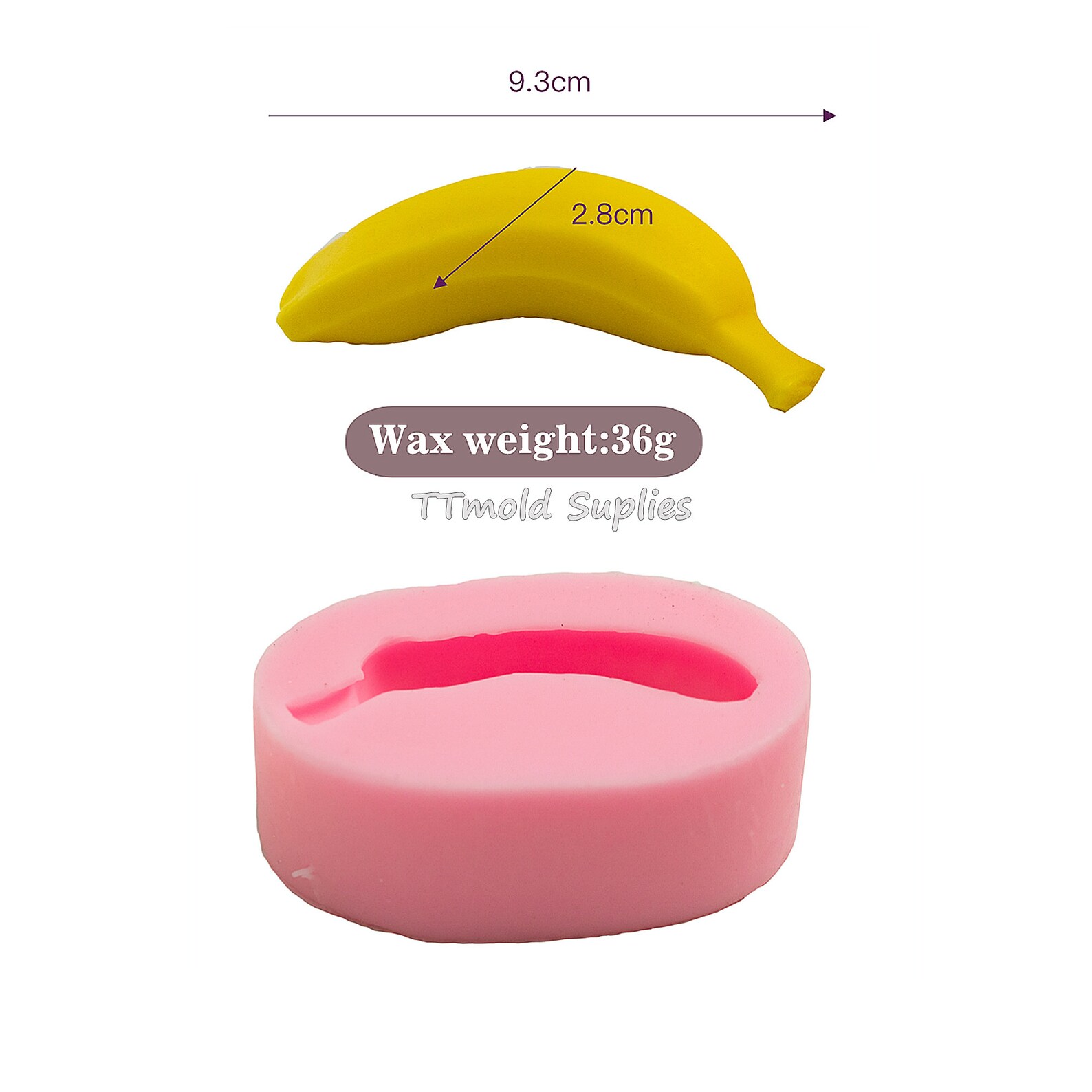 Banana Candle Silicone Mold Creative Candle Mold Fruit Shape Etsy