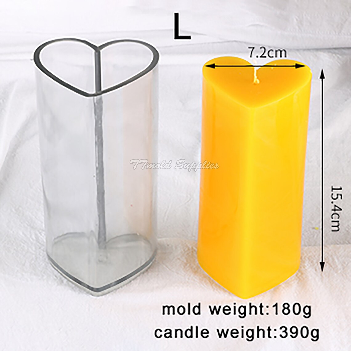 3D Heart Shaped Candle Mold Geometric Love Plastic Mold Etsy