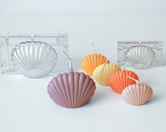 Molde acrílico para velas con forma de concha, molde para velas con forma de vieira, molde para jabón con forma de criatura marina, molde para chocolate