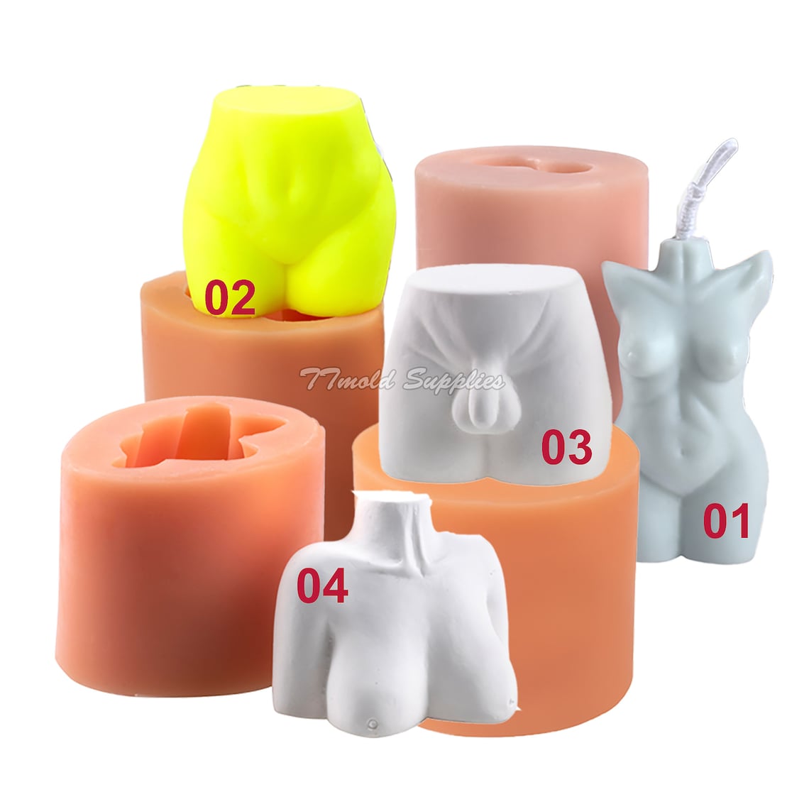 Plump Hip & Breast Body Candle Silicone Mold New European Etsy
