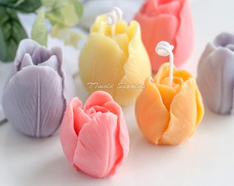 Tulip Candle Silicone Mold, 3D Flower Candle Mold, Chocolate Candy Mold