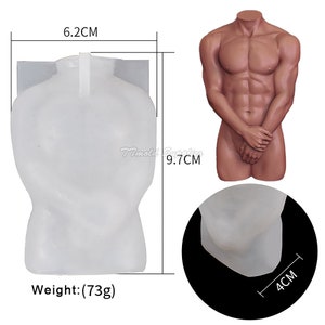 Male and Female Body Candle Silicone Mold, Abstract human body Candle Mold, Body Soap Mold Male mold