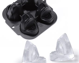 Large Shark Ice Box Silicone Mold: Whiskey Animal Ice Cube Making Tools