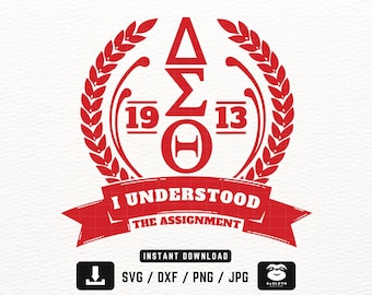 I Understood The Assignment svg, png dxf Files, Instant DOWNLOAD for Cricut, Delta Sigma Theta svg, svg Cut Files