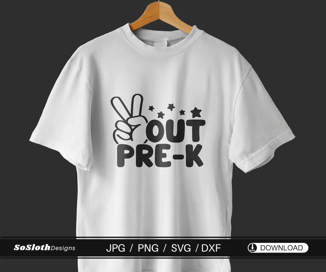 Peace Out Pre-k Svg Png Dxf Files Instant DOWNLOAD for - Etsy