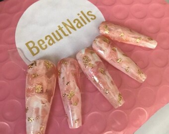 Rose Quartz Nails Etsy