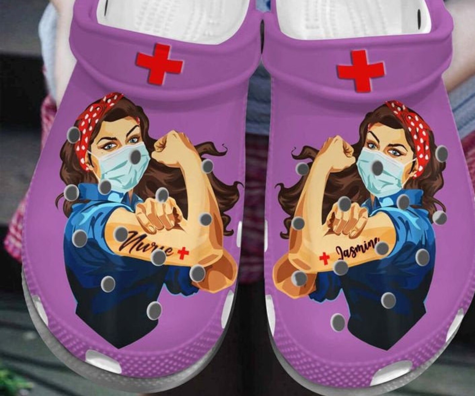Strong nurse proud nurse crocs nurses custom name nurse Etsy
