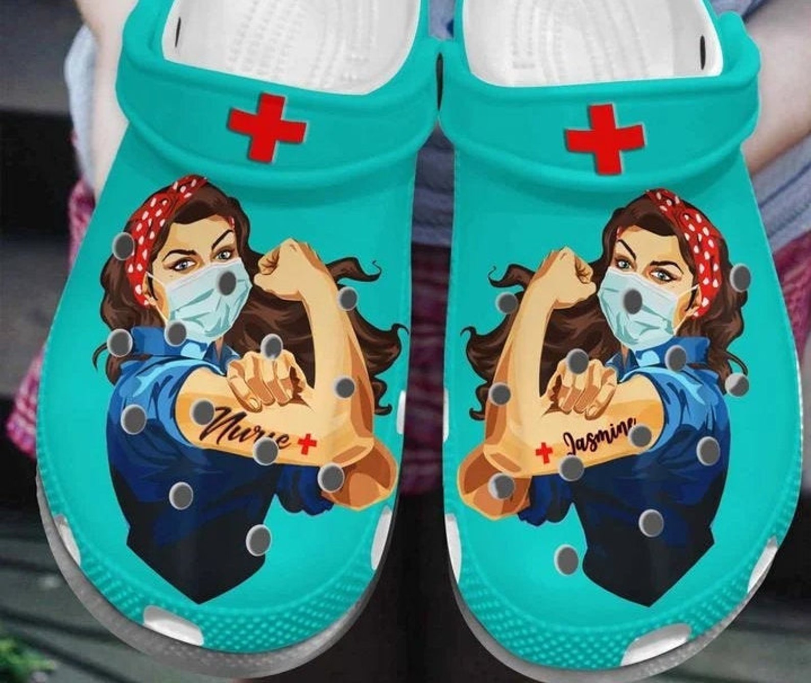 Strong nurse proud nurse crocs nurses custom name nurse Etsy
