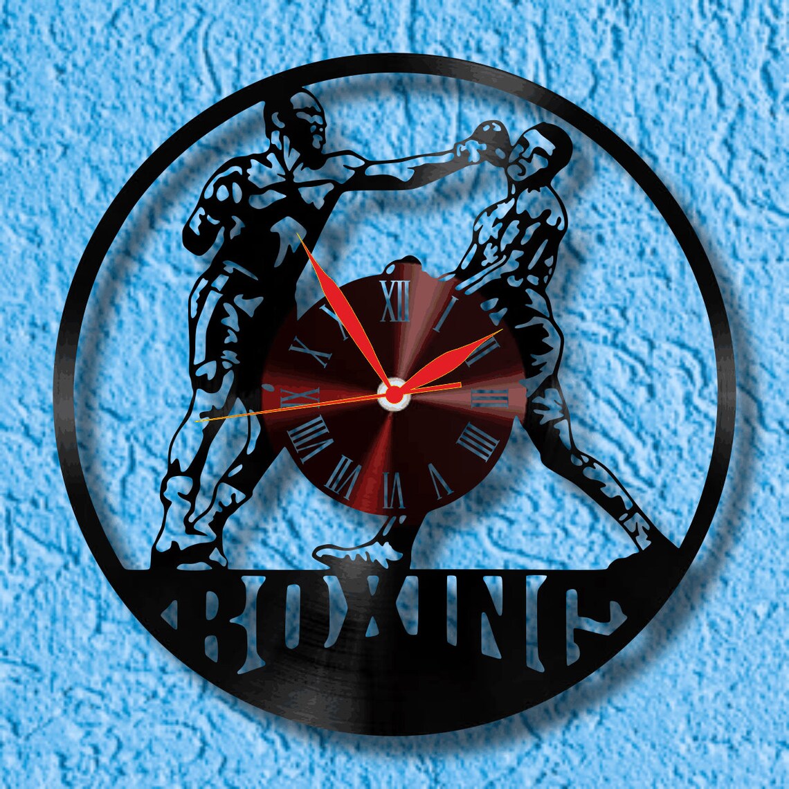 Project Vinyl Clock. Boxing.cutting CNC wall clockmodern Etsy
