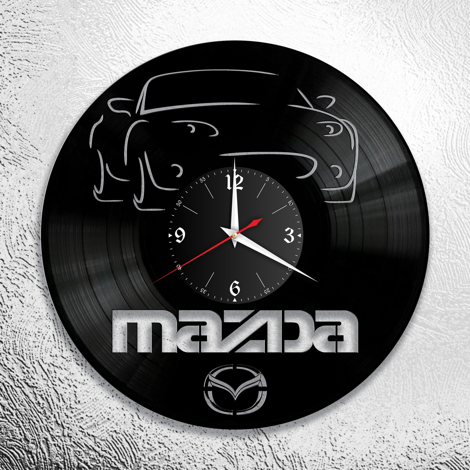 Project Vinyl Clock. Car 5. clock svgdxf clockcnc cutVector Etsy