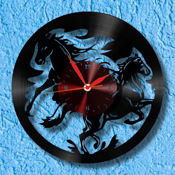 Project Vinyl Clock. Horses. Vinyl clocks vinyl wall clocks Etsy