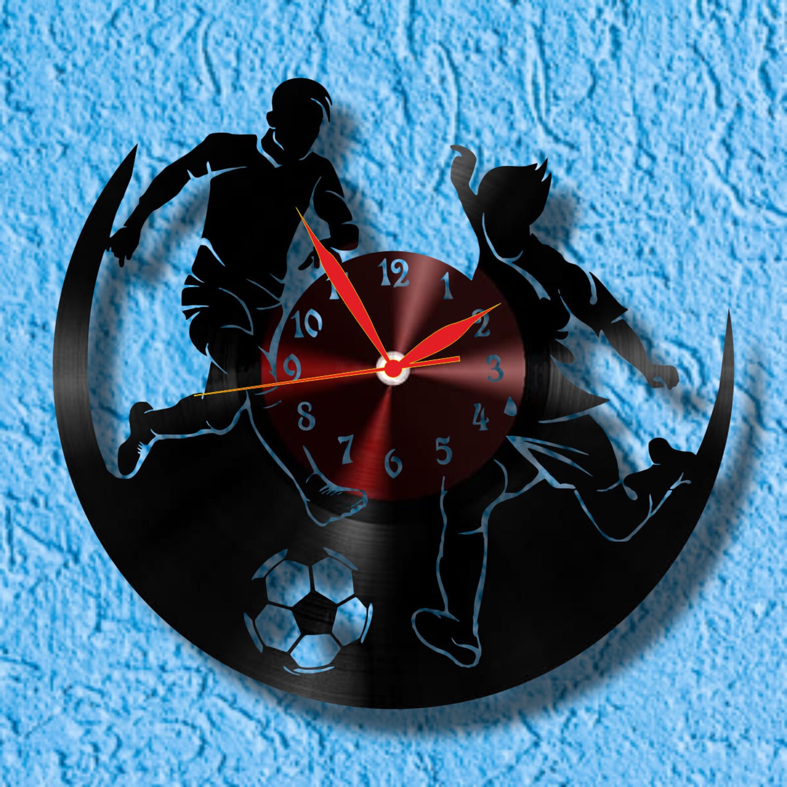 Project Vinyl Clock.Football.dxfvinyl wall clockSVGCDR Etsy
