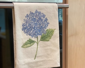 Blue Hydrangea Tea Towel
