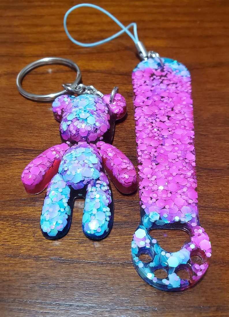 Bear Key Chain and Kitty Paw Bookmarker Combo