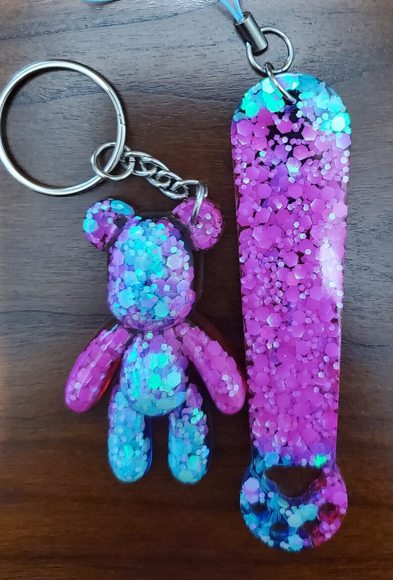 Bear Key Chain and Kitty Paw Bookmarker Combo