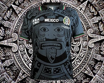 1998 Mexique World Cup Rare Noir Football Soccer Classic Retro vintage Jersey