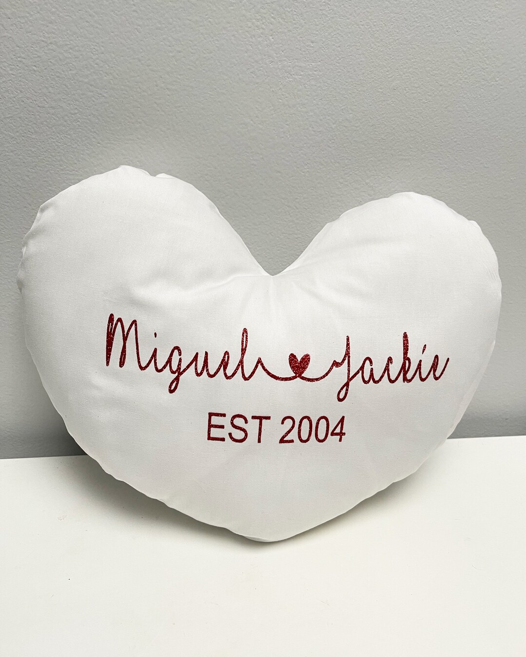 Heart Shaped Cushion Personalised Pillow Anniversary Wedding Birthday Red Cushion Love Writing Valentines Day Heart Pillow Etsy