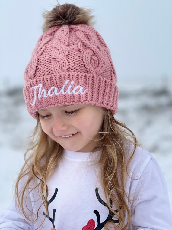 Personalised Bobble Hat With Pom Pom 