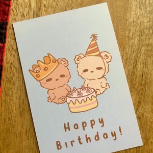 Cartão postal de feliz aniversário e mini impressão 4x6