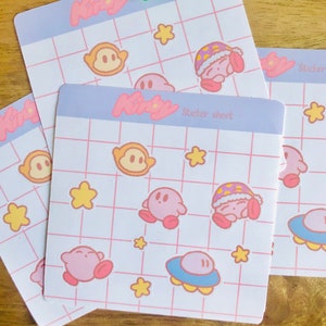 Niedliche Kirby Sticker Sheets | Gamer Sticker | Kawaii