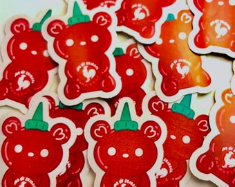 Adesivo fofo de urso Sriracha