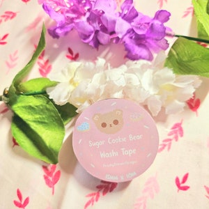 Kawaii Sugar Cookie Bear Washi Tape