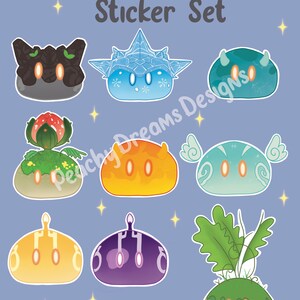 Slime Sticker Set
