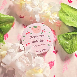 Kawaii Cherry Bear Washi Tape