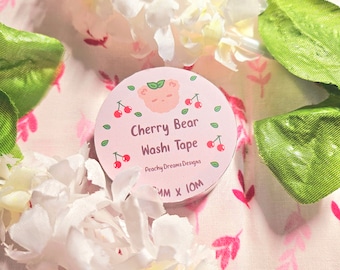 Kawaii Cherry Bear Washi Tape