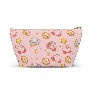 Bolsa Kirby Kirby | Bolsa de acessórios | Videogame | Estética de Jogos | Rosa fofo