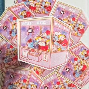 Niedliche K Pop Boy Band Kran Maschine Sticker
