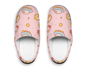 Śliczne Kirby Gamer, męskie kapcie domowe